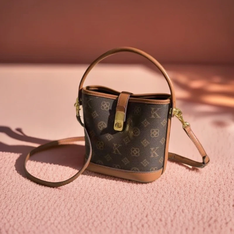 优库迪斯UK女包2024爆款水桶包高级轻奢复古时尚单肩斜挎经典潮流