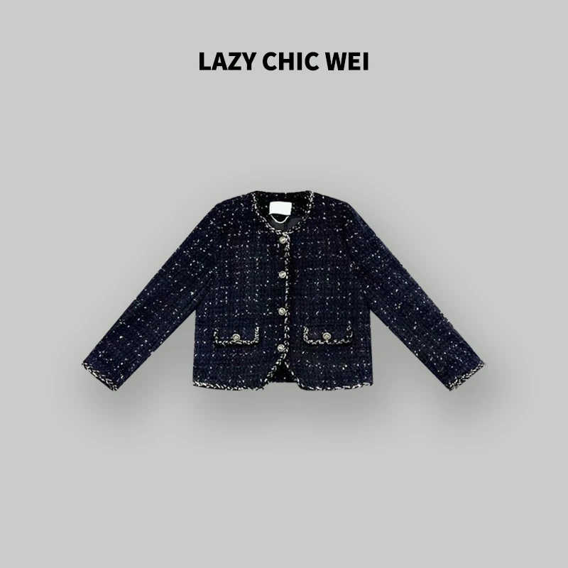 LAZY CHIC WEI 珊瑚蓝小香 轻奢气质时尚百搭宽松外套 24SSW219