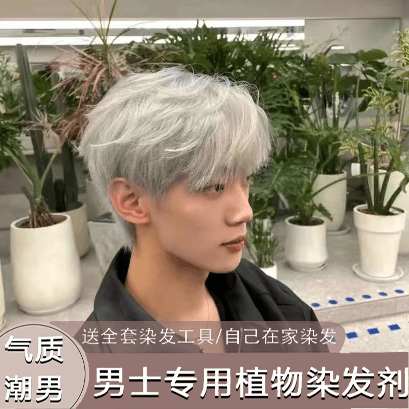 诗奈姿银白奶奶灰染发膏2024流行色植物天然学生在家染发显白家用