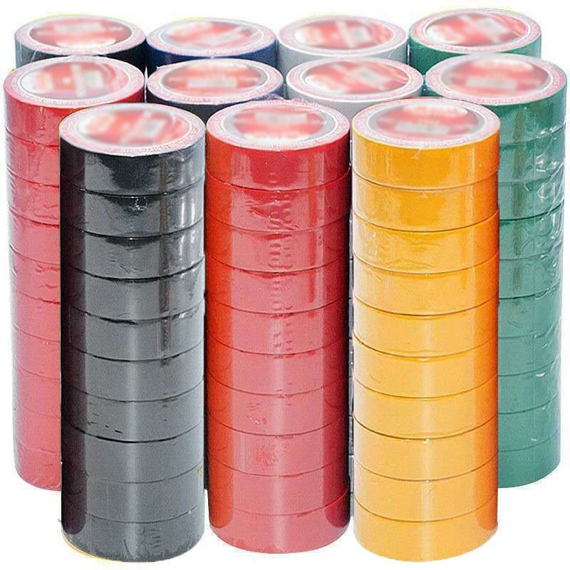 10卷装-超粘电工胶带PVC防水胶带阻燃超薄电线绝缘电工胶布黑批发