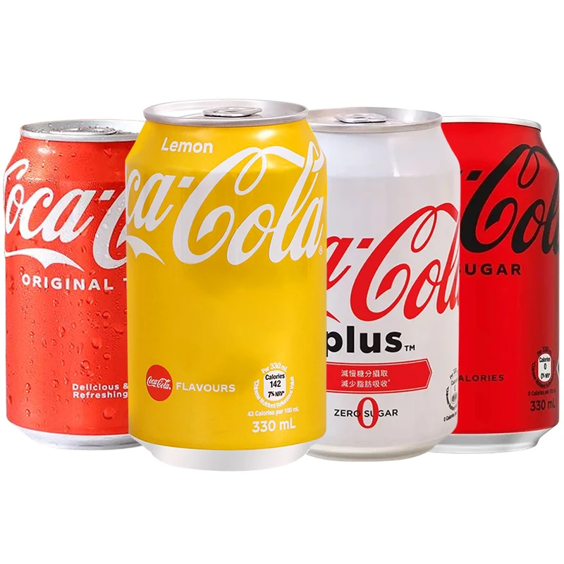 COCA COLA/可口可乐中国香港柠檬可乐330ml碳酸饮料金色可乐