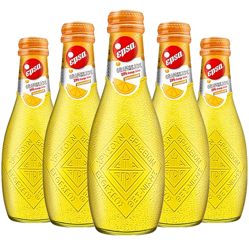 VARTA/哇尔塔希腊进口橙汁汽水232ml/玻璃瓶果汁碳酸饮料精美瓶身