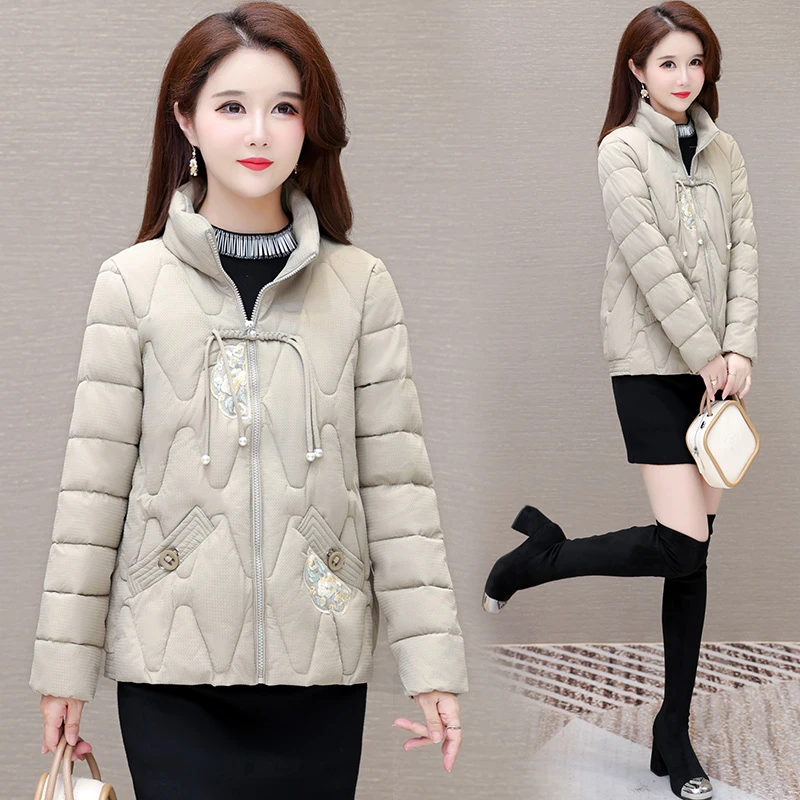 中国风棉衣女短款时尚韩版宽松面包服洋气加厚冬季新款棉服棉袄潮