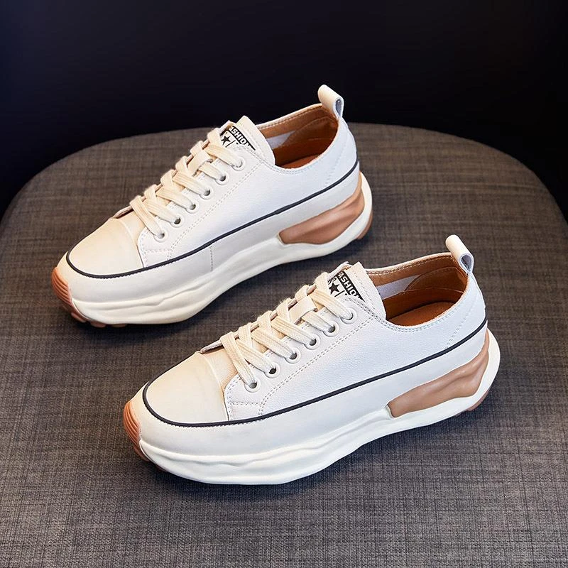 牛皮小白鞋子女2024新款女鞋运动休闲百搭ins潮四季单鞋韩版板鞋