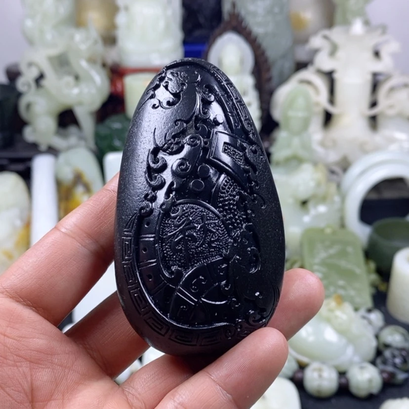 【闪购商品】和田玉（墨玉）挂件未镶嵌用****0
