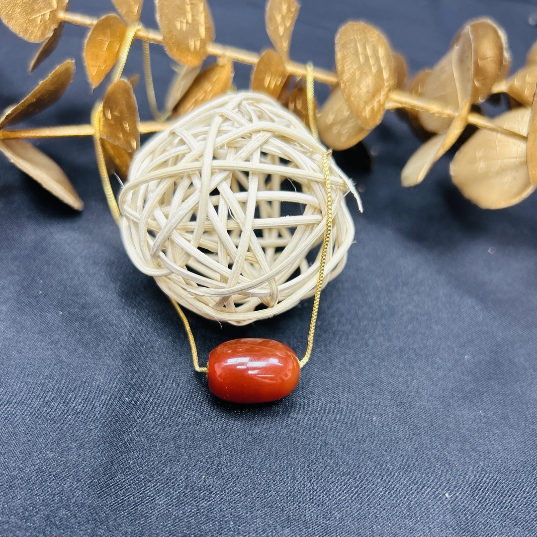 【图总】18k金镶嵌红路路通吊坠赠链子117w