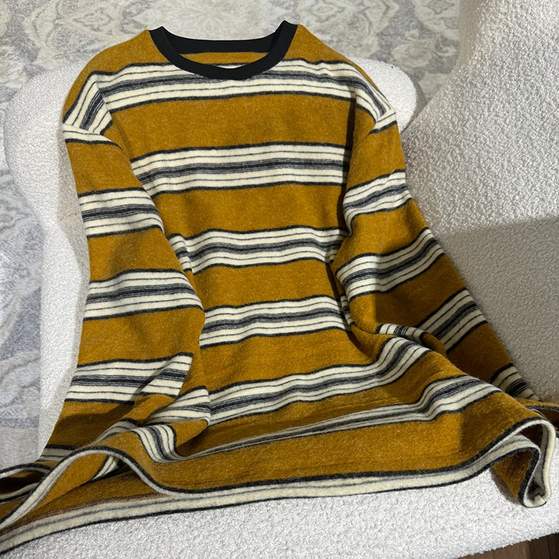 ZUOXIAOQI条纹磨毛加厚小衫（衣长76/胸围128）