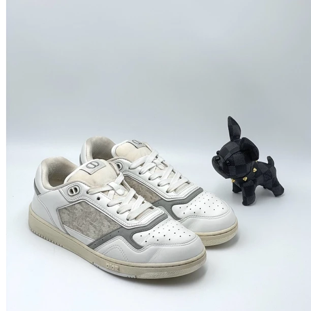 Dior 迪奥 白色老花满印拼接 b27系列休闲时尚百搭板鞋 40码 97新