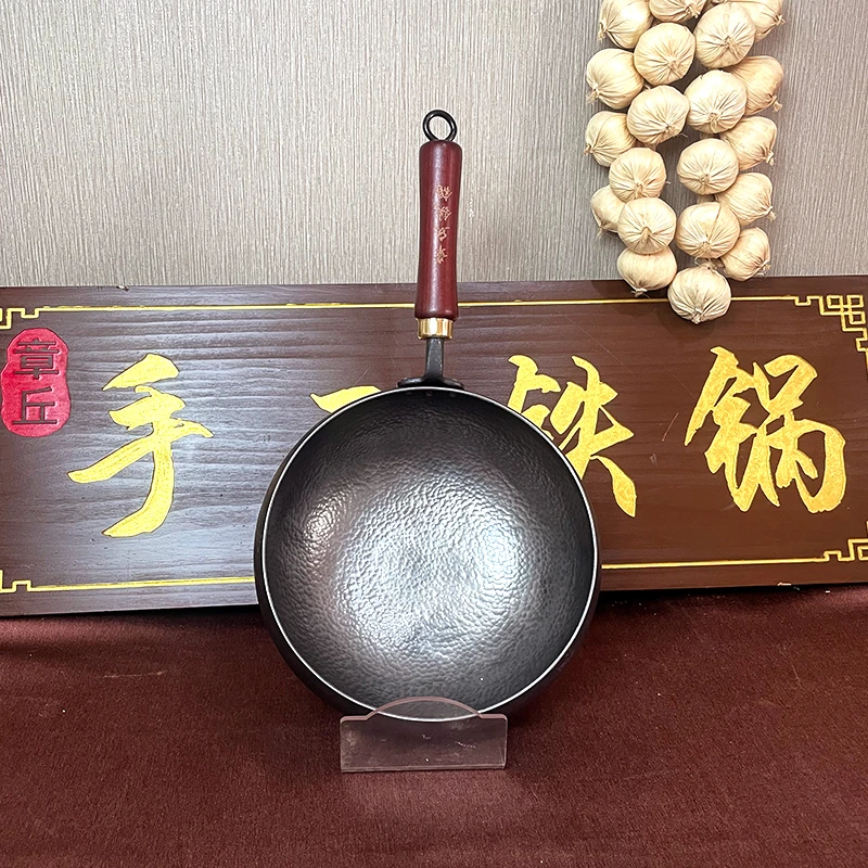 【大肚奶锅】章丘手工热锻小奶锅无涂层不易粘锅老式炒菜铁锅