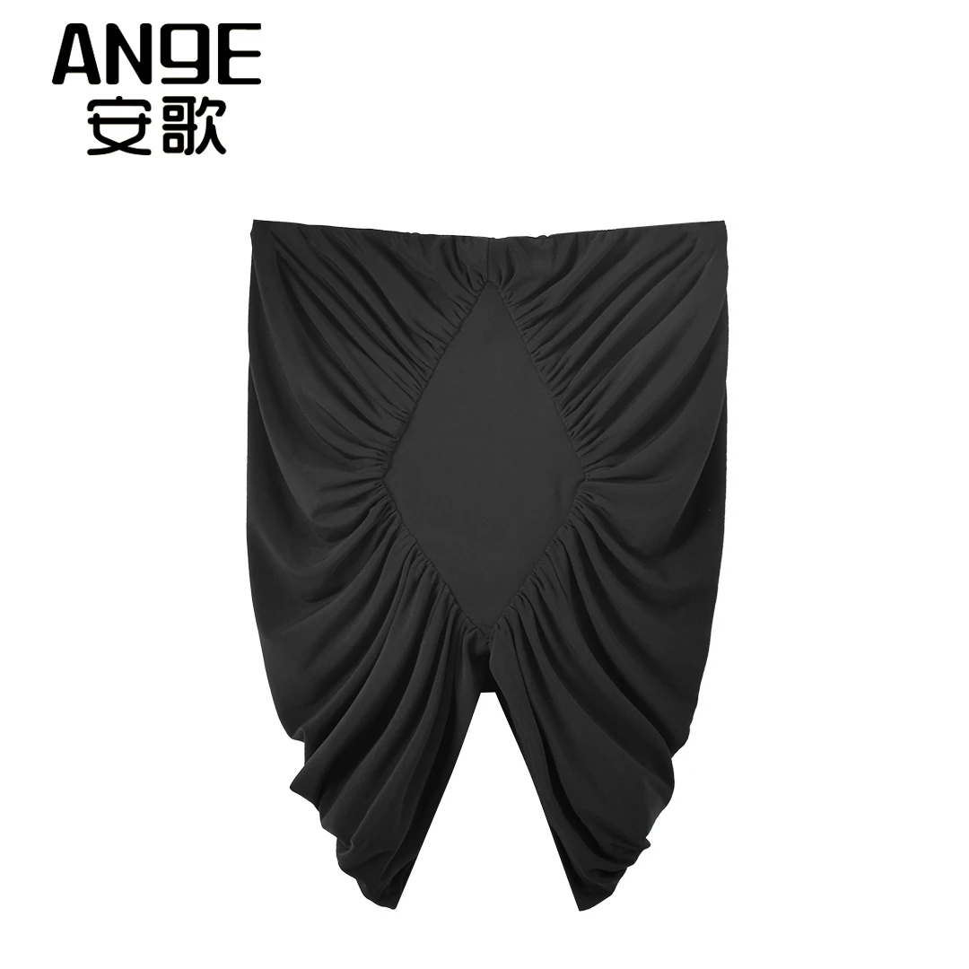 23早秋 性感辣妹风褶皱修身显瘦百搭时尚抽褶黑色抹胸背心