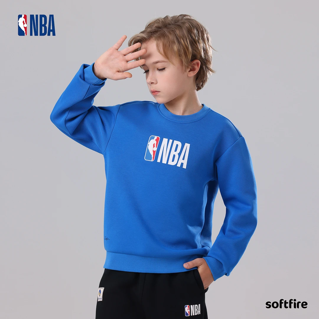 NBA联名款SOFTFIRE儿童运动卫衣加厚保暖大童款童装秋冬2025新款