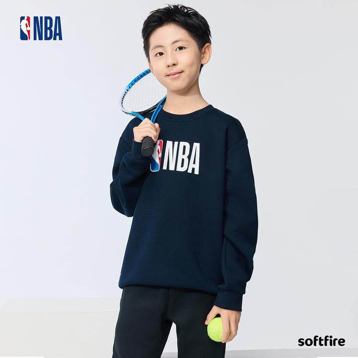 NBA联名款SOFTFIRE儿童秋冬时尚运动卫衣大童款童装2025新款