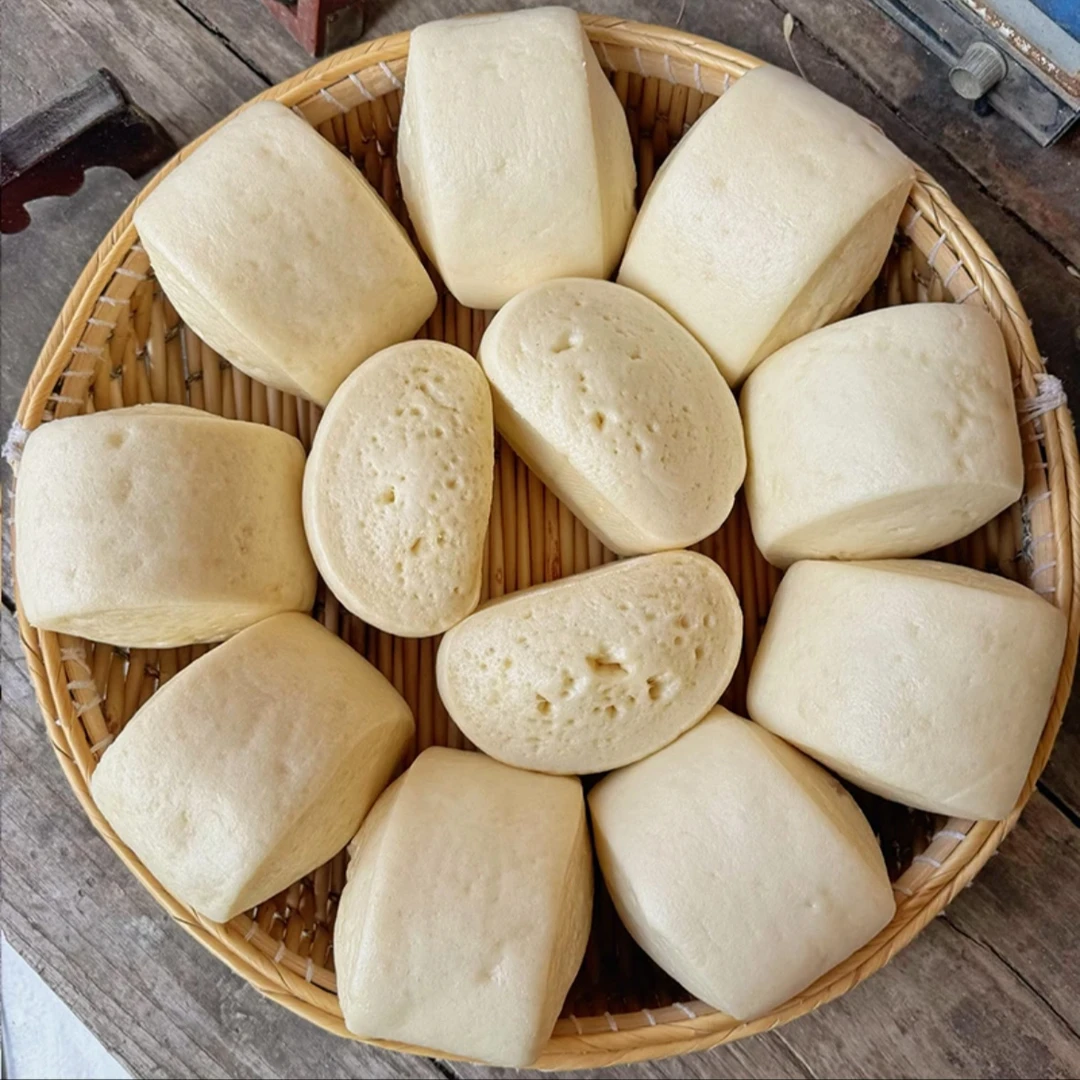 石磨面手工馒头 全麦面手工馒头 老面发酵 童年记忆 乡村味道