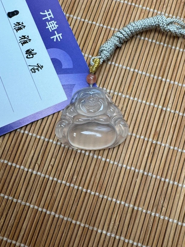 高冰白佛公吊坠白月光