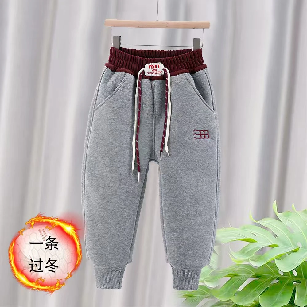 2024新款男女童三合一加绒加厚外穿棉裤保暖休闲冬季运动裤