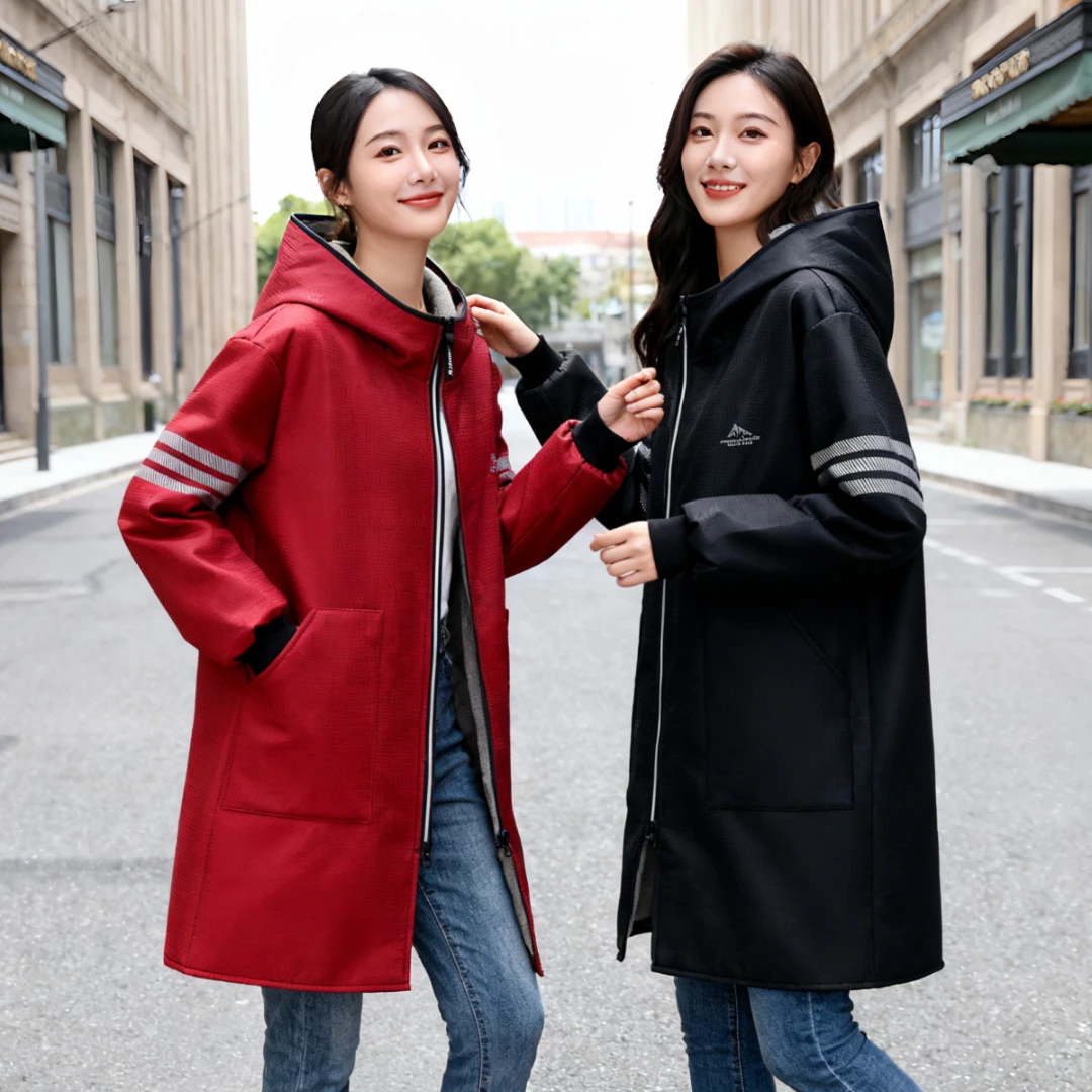 抗风保暖外穿长袖罩衣御寒防水加厚锁温围裙上班干活工作服棉大衣