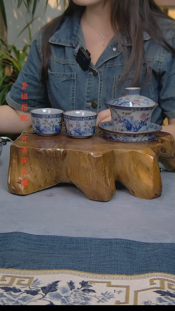 简装家用款3件套 老陶泥开片纹陶瓷茶具