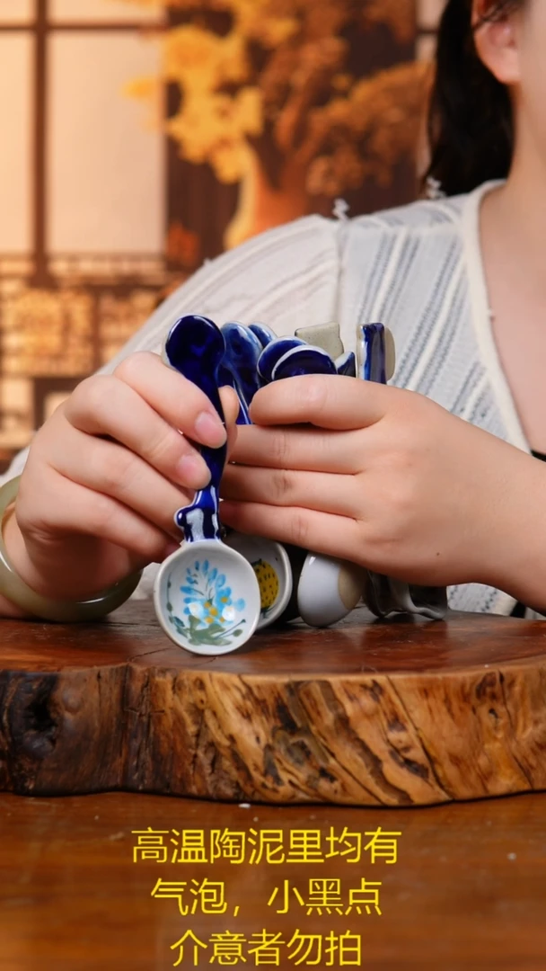 摆件0712老陶泥勺子一对