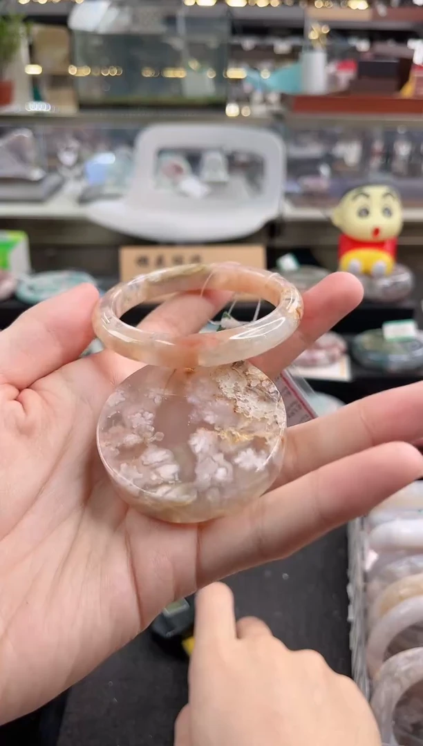 未镶嵌手镯石英质玉57圈口（赠品镯心）6924
