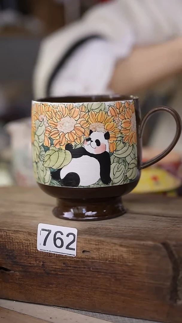 【闪购商品】瓷片新品福利 紫霞设计师手绘系列 咖啡杯