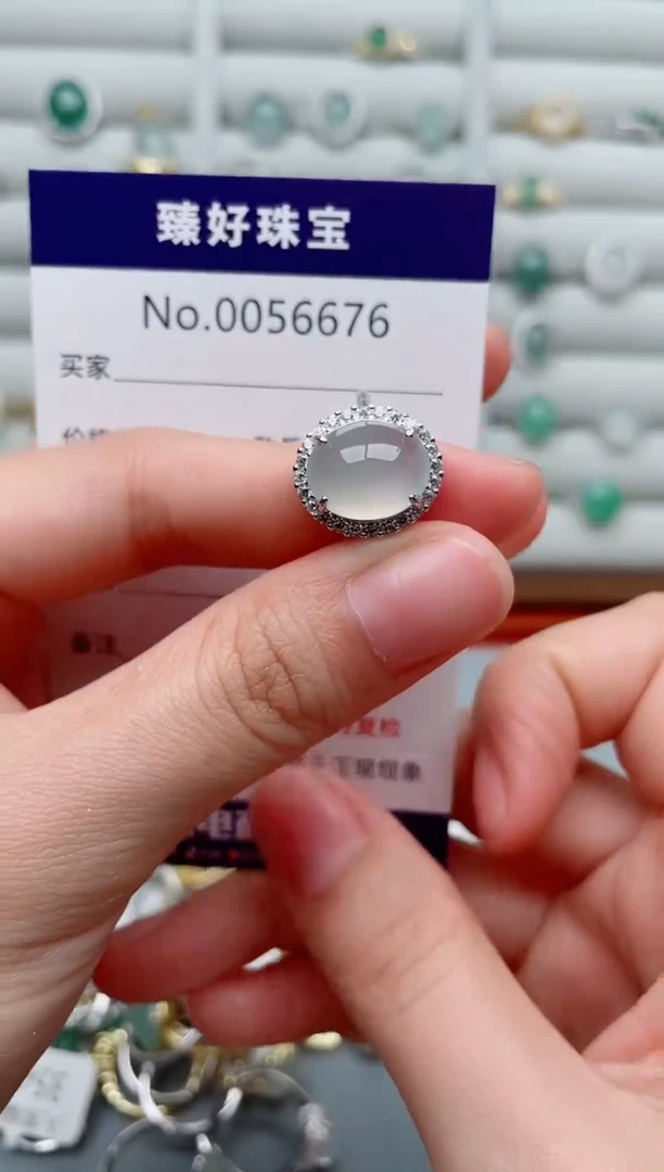 翡翠戒指银S925镶嵌.........