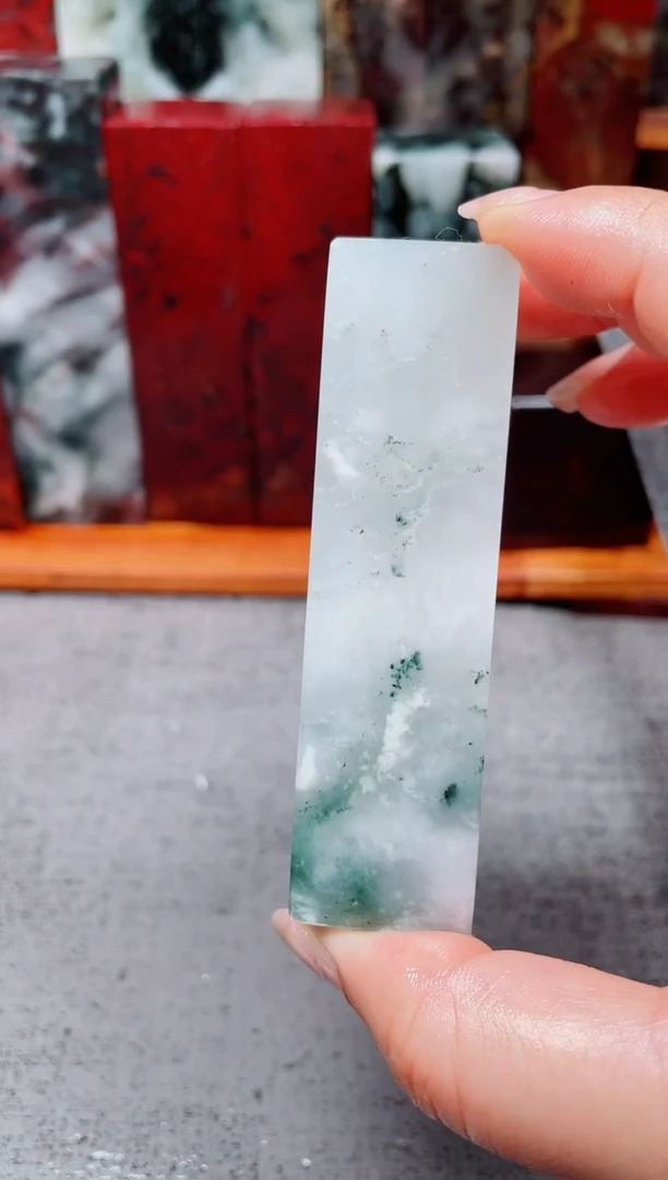 玉桂林鸡血玉素章41 2.3左右