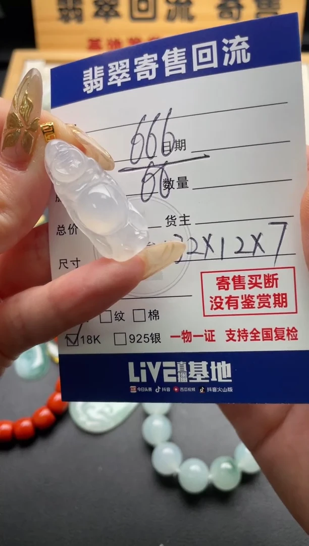 颈饰18K金镶嵌翡翠10147066