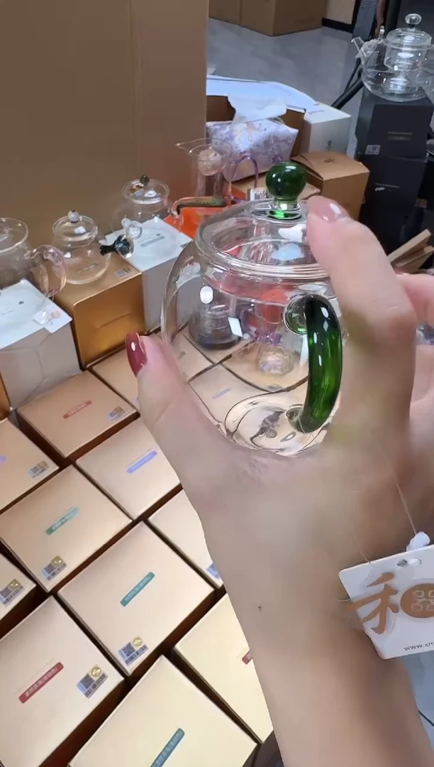 @@禾器晶彩文巧壶湖绿色
