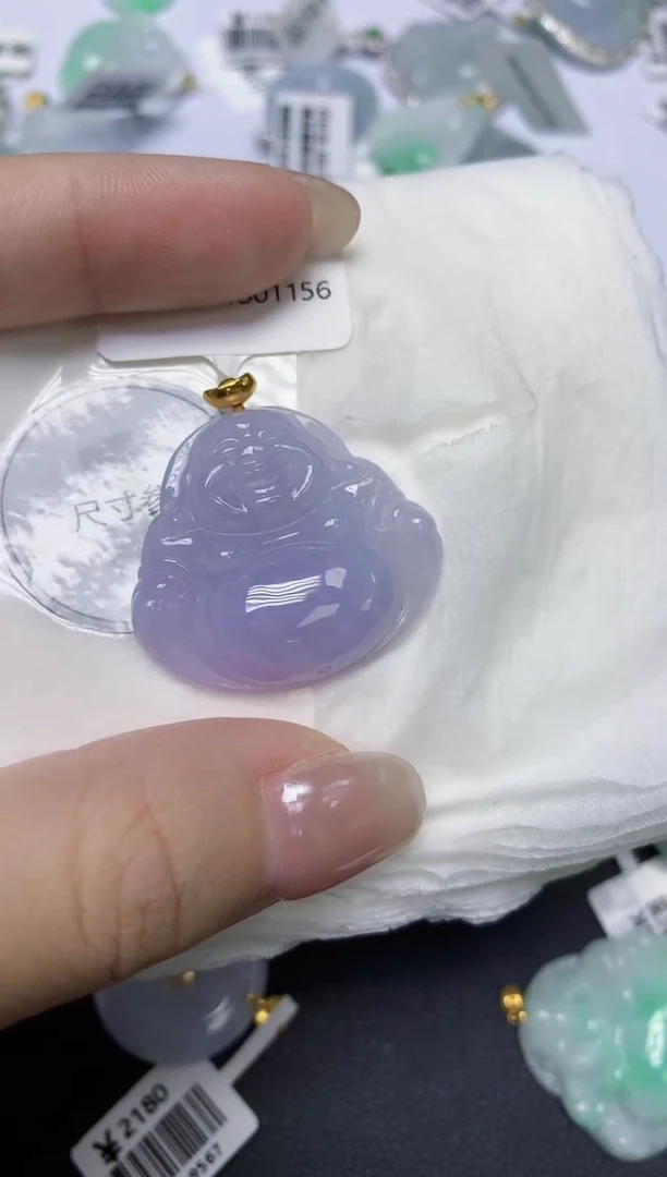 翡翠18K金镶嵌颈饰天然缅甸翡翠A货百元以上9元证书费自理