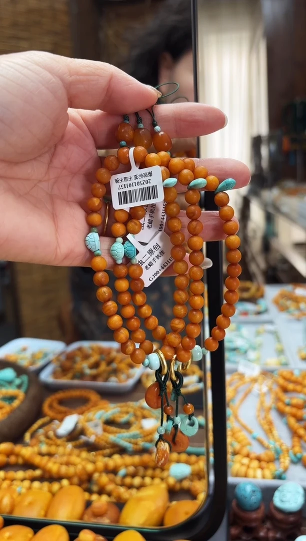 【闪购商品】琥珀裸石未镶嵌花蜡DIY手机挂多样性发其中一件