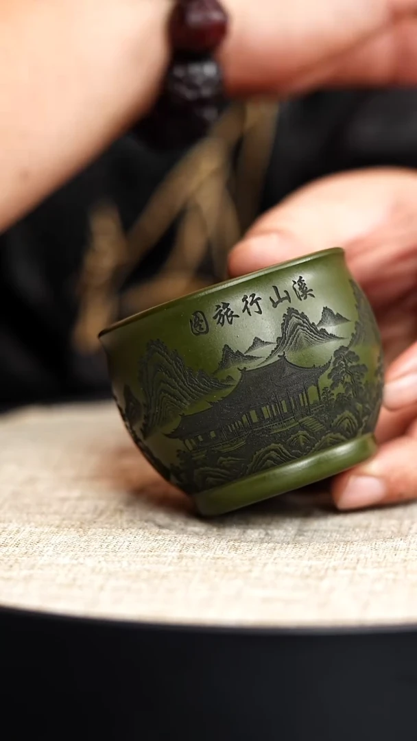 茶壶紫砂宜兴紫砂绿泥主人杯