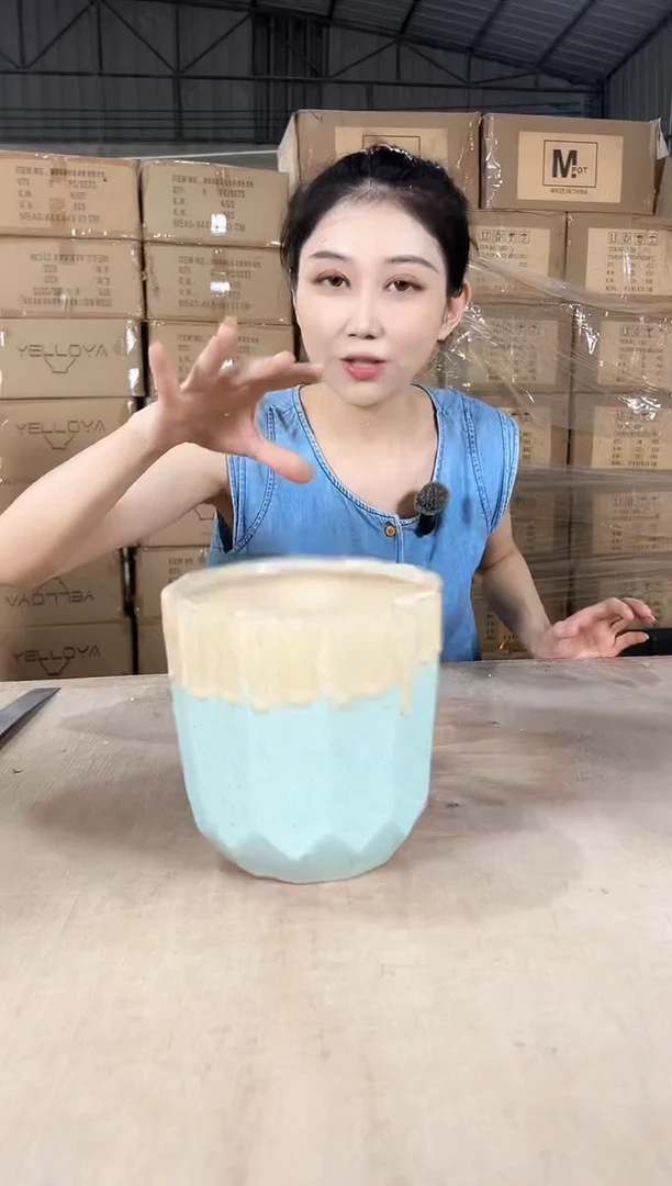 六角黄麻口绿色17x17