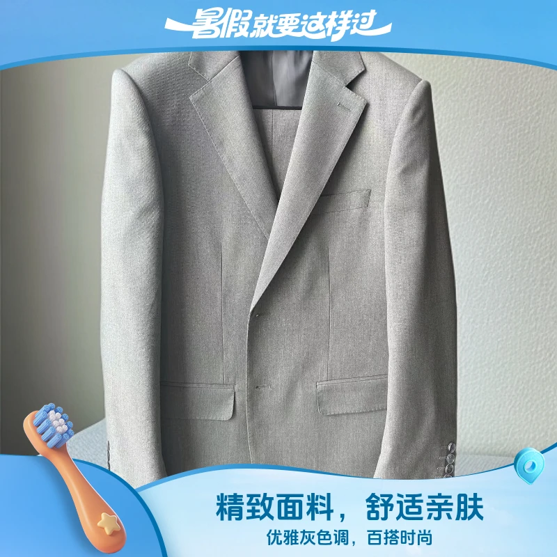 醉唐男士四季通用标准透气平驳领西服上装商务西服秋季极简风