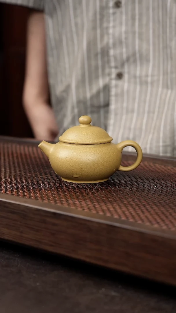茶壶紫砂黄金段圆珠