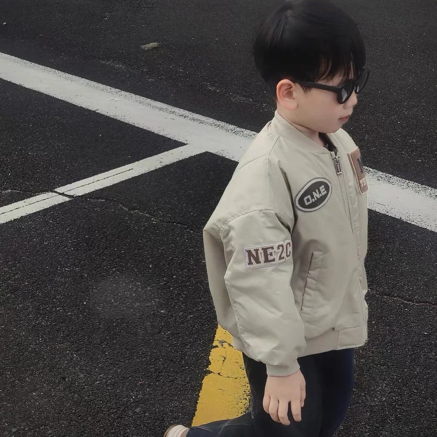 2370秋冬男女童潮流时尚百搭洋气加棉棒球服