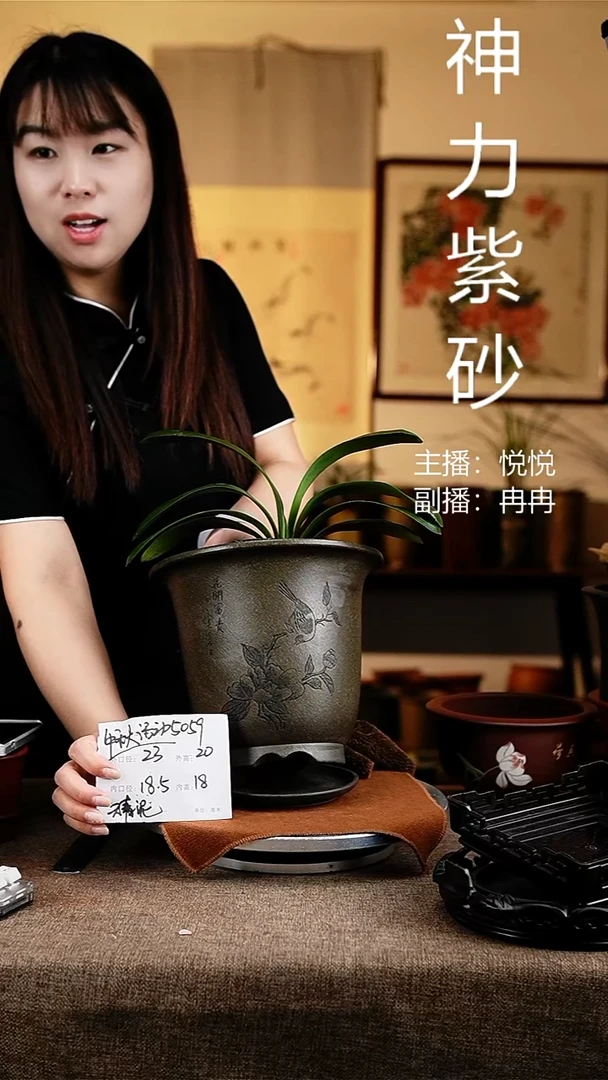 紫砂花盆花卉工艺5059+z