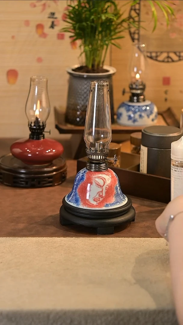 景德镇陶瓷油灯摆件