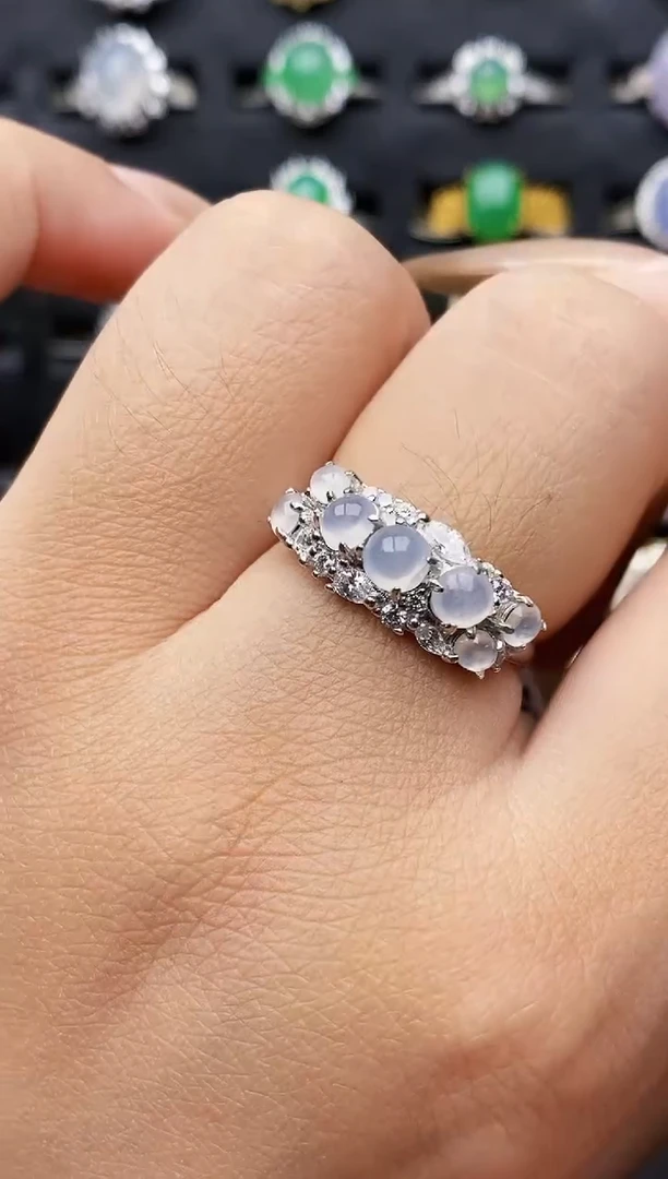 银S925镶嵌戒指翡翠3175