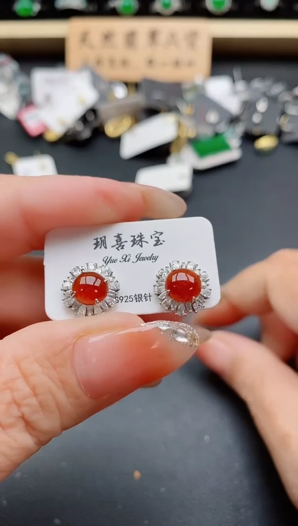 银S925镶嵌戒指翡翠1
