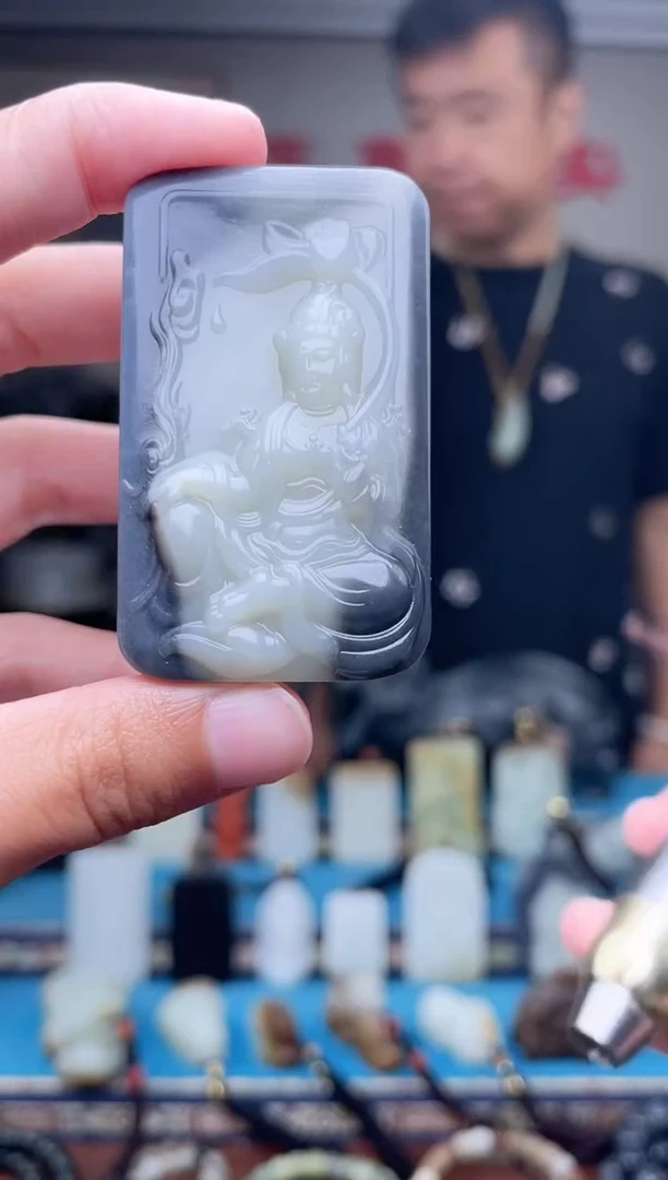 和田玉未镶嵌挂件1