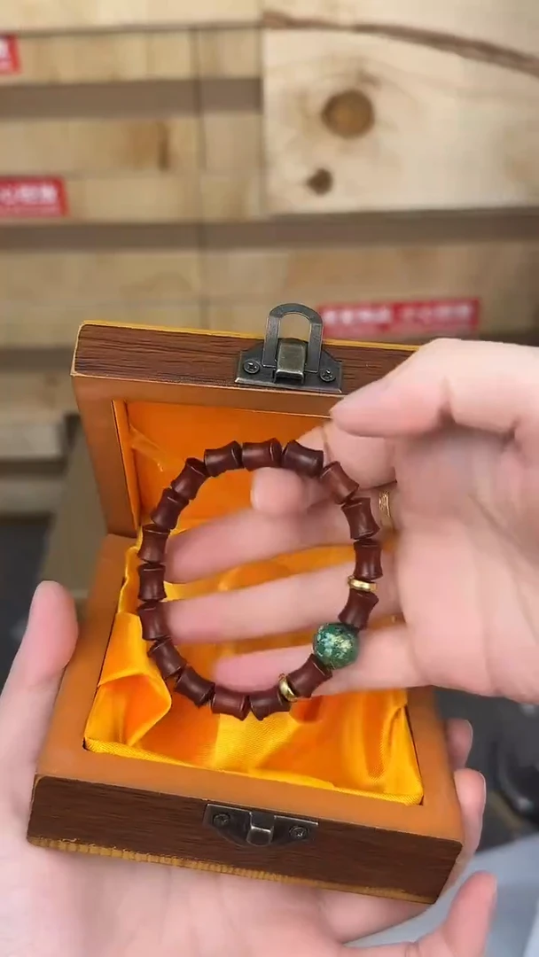品茗文玩阁血檀竹节链接@@SP084