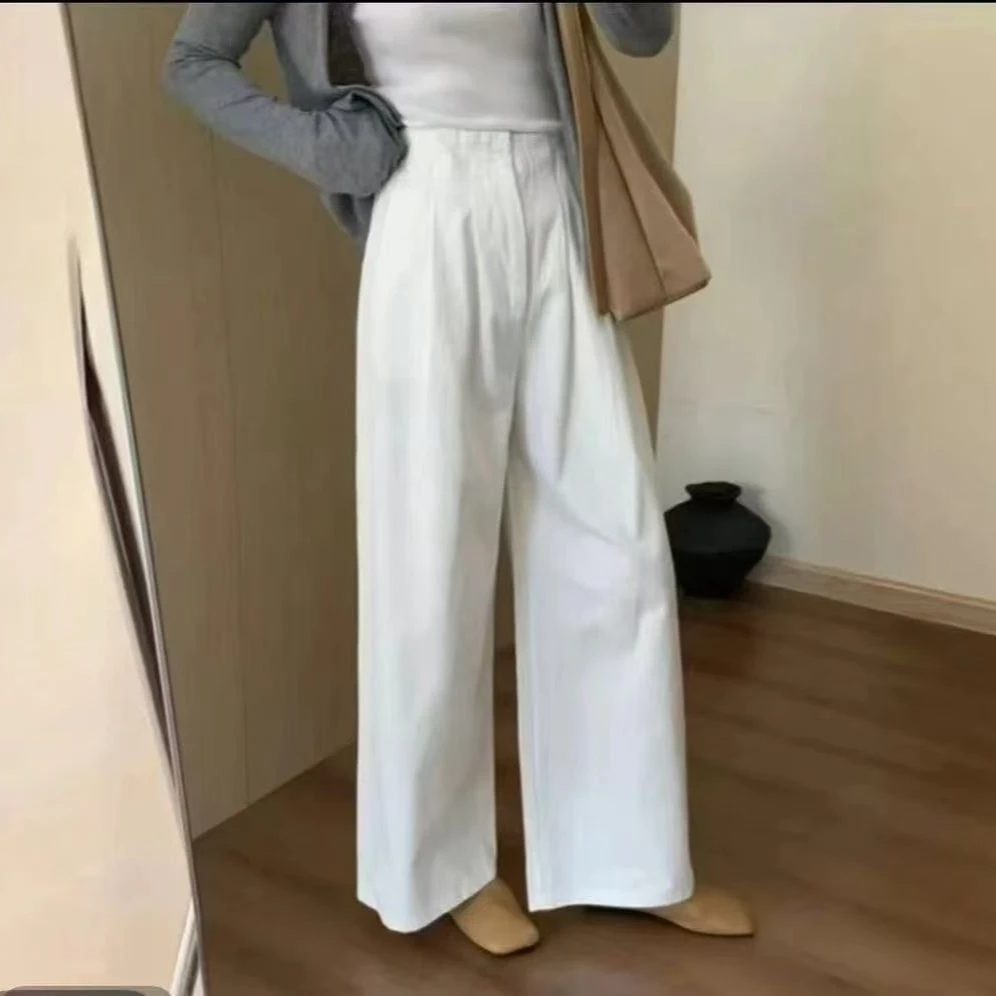 【现货+运费险】1899 九分裤夏季新款阔腿裤休闲裤纯棉韩版百搭直筒