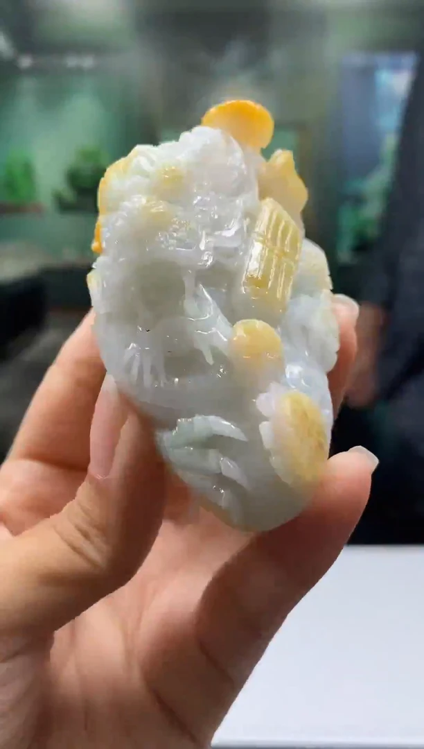 未镶嵌定制翡翠KK翡翠毛货吊坠-17