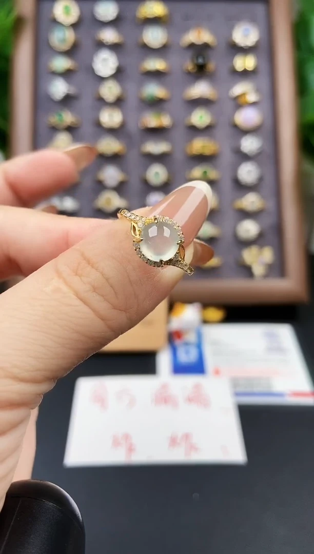 银S925镶嵌戒指翡翠12
