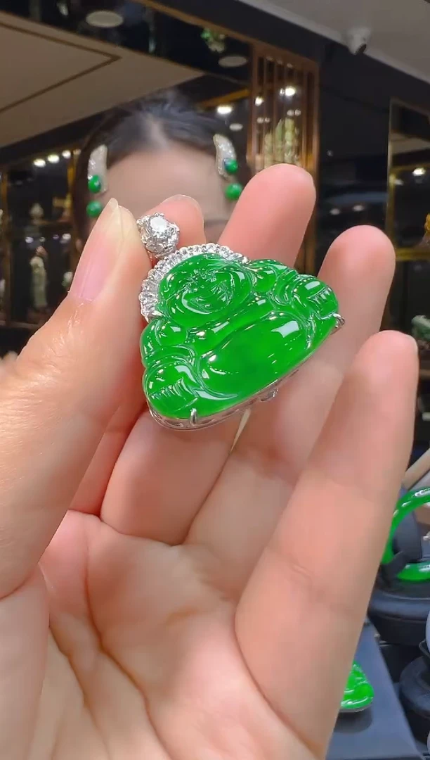 翡翠银S925镶嵌吊坠(赠链)042（多样性发其一）