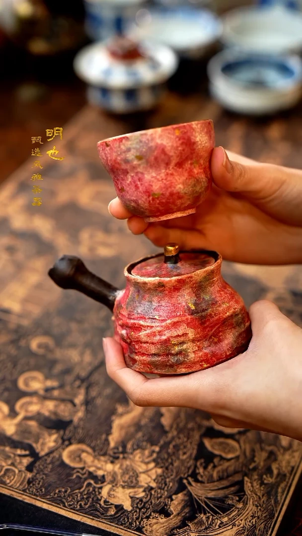 【闪购商品】1明也茶器/ 侧把杯一套