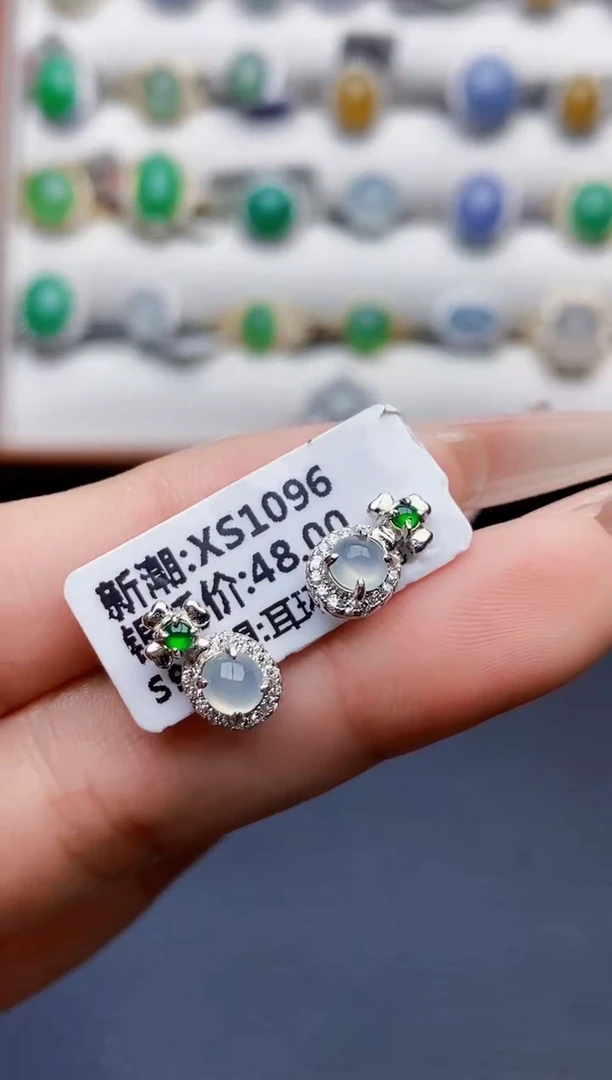 银S925镶嵌戒指翡翠1055