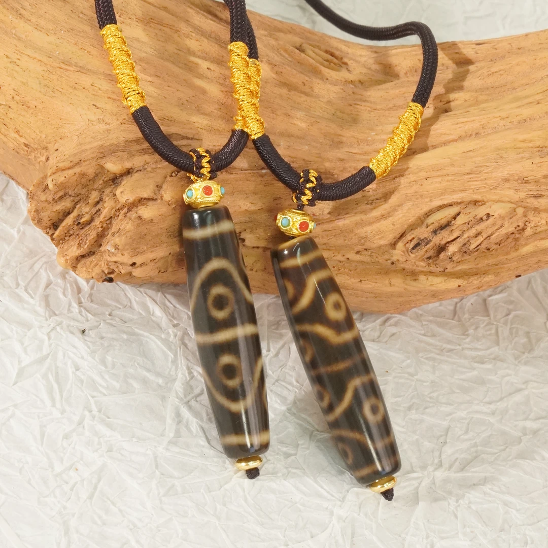 天然玛瑙黑金八眼十二眼竖款锁骨链(多样性发货，发其一)