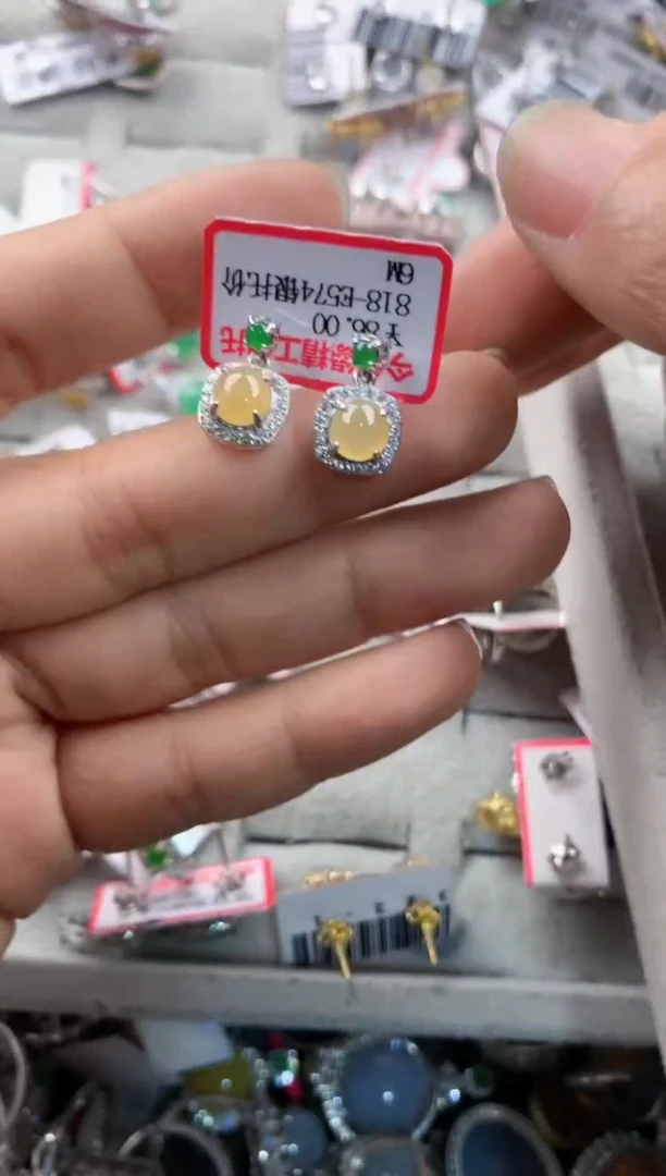 银S925镶嵌戒指翡翠5555---2