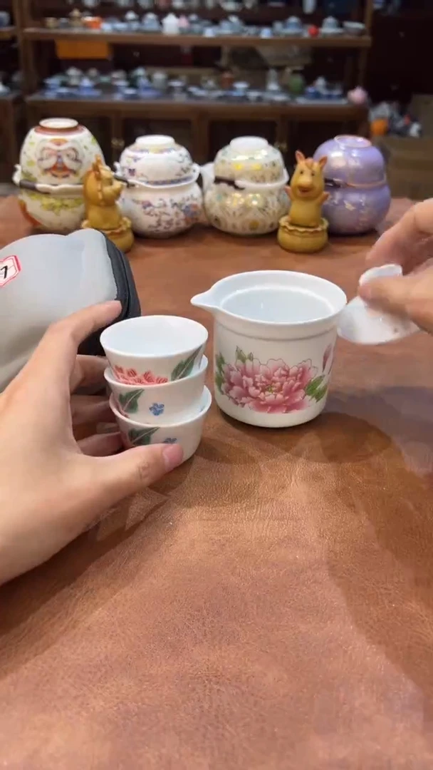 真的很便宜会开片的旅行茶具